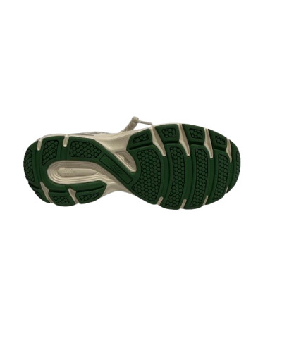 Scarpe uomo 4B12 sneakers running Newrun white/ green US26QB08 NEWRUN-U05