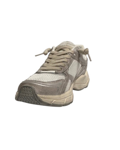 Scarpe uomo 4B12 sneakers running Newrun white/ bone US26QB07 NEWRUN-U03