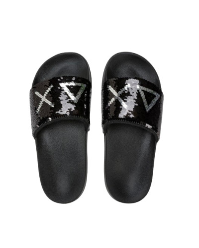 Slippers beach donna Sun68 1144 nero/argento DS26SU17 X36203
