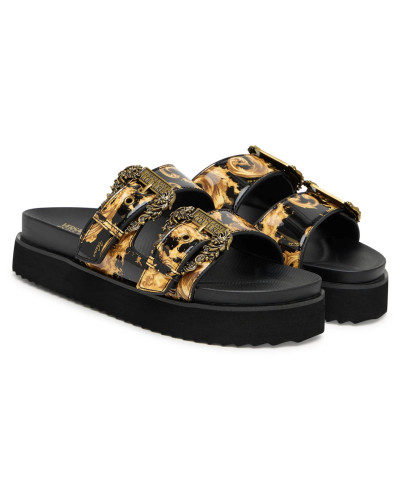 Sandalo donna Versace Jeans Couture zeppa nero DS26VE01 80VA3SM1 ZS366 G89