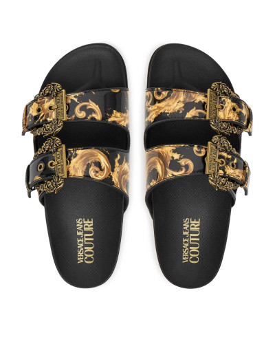 Sandalo donna Versace Jeans Couture zeppa nero DS26VE01 80VA3SM1 ZS366 G89