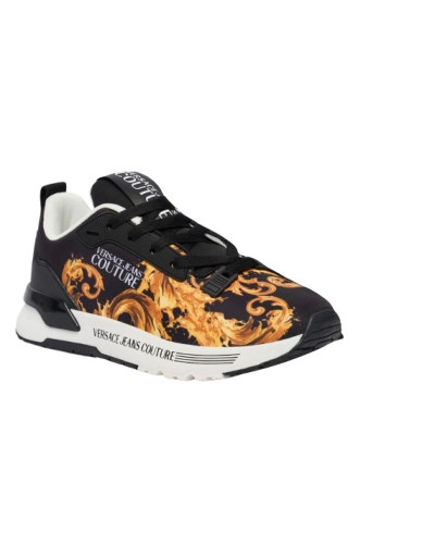 Sneaker donna Versace Jeans Couture printed nylon black DS26VE08 80VA3SAA ZSE00 G89