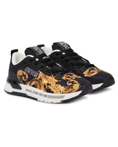 Sneaker donna Versace Jeans Couture printed nylon black DS26VE08 80VA3SAA ZSE00 G89