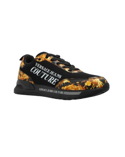 Sneaker Versace Jeans Couture black printed baroque US26VE03 80YA3SA5 ZSE14 G89