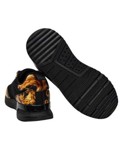 Sneaker Versace Jeans Couture black printed baroque US26VE03 80YA3SA5 ZSE14 G89
