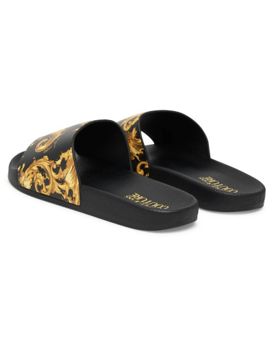 Slippers uomo Versace Jeans Couture nero US26VE06 80YA3SQ4 ZS365 G89