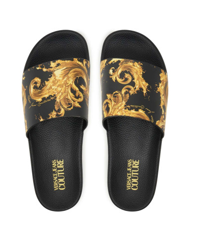 Slippers uomo Versace Jeans Couture nero US26VE06 80YA3SQ4 ZS365 G89