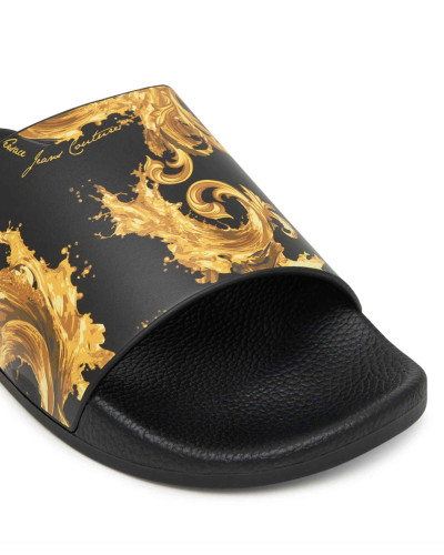 Slippers uomo Versace Jeans Couture nero US26VE06 80YA3SQ4 ZS365 G89