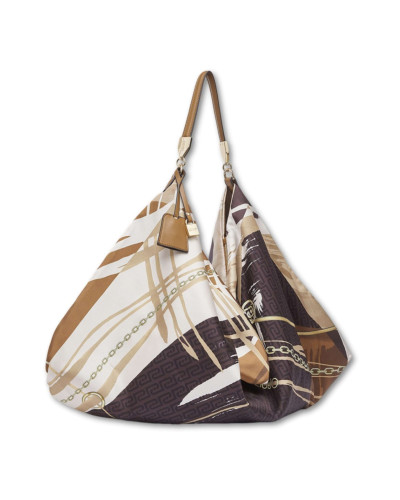 Borsa donna Liu-jo foulard bag marrone/ multicolore BS26LJ69 AA6194 T2745 P9225