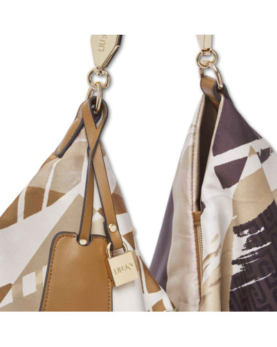 Borsa donna Liu-jo foulard bag marrone/ multicolore BS26LJ69 AA6194 T2745 P9225