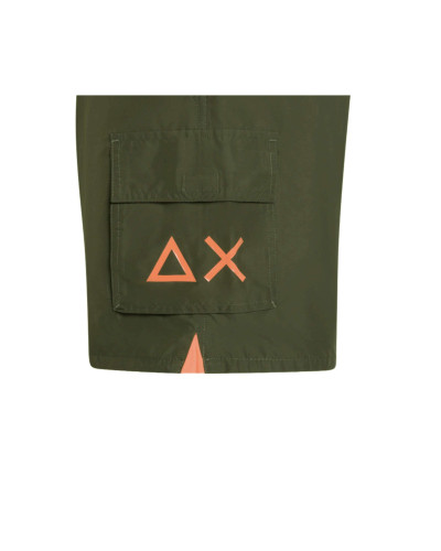 Costume Sun68 Shorts swim pant with pocket verde militare ES26SU02 H35105