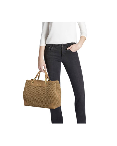 Borsa a mano con tracolla Braccialini Beth tricot biscotto BS26BR05 B18870