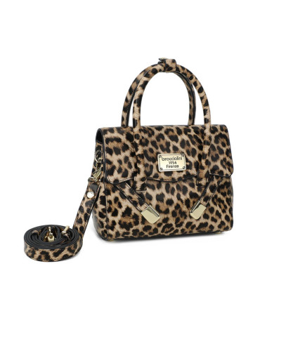 Borsa donna Braccialini mano/ tracolla Sara leopard BS26BR10 B19080