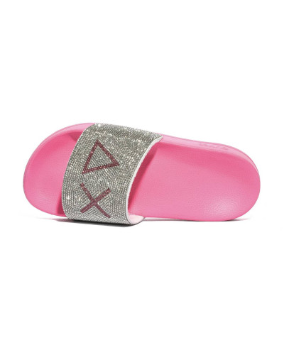 Slippers strass beach donna Sun68 62 fuxia fluo DS26SU27 X36211