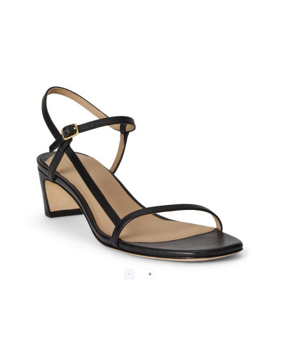 Sandalo Lauren Ralph Lauren Lainee TC 45 in pelle nero DS26RL10 802P00097001