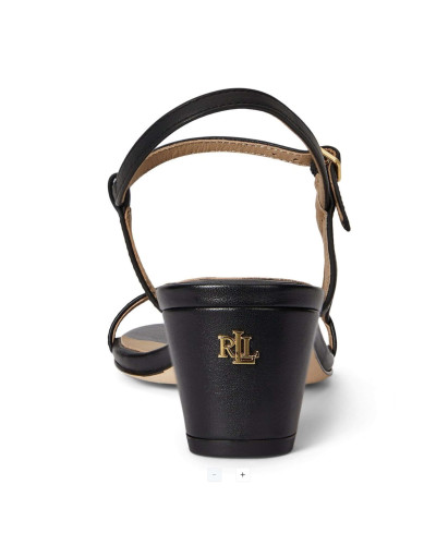 Sandalo Lauren Ralph Lauren Lainee TC 45 in pelle nero DS26RL10 802P00097001