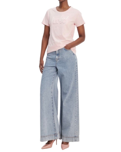 T-shirt donna Liu Jo petalo/weekend logo strass ES26LJ13 TA6252 JS923 P9196