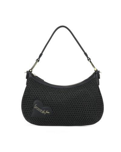 Borsa hobo con tracolla Braccialini Beth tricot nero BS26BR34 B18872