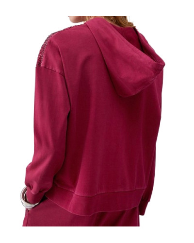 Felpa aperta donna Liu Jo con zip scartet/waterfall ES26LJ45 TA6196 JS008