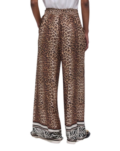 Pantalone donna Liu Jo in tessuto stampato animalier ES26LJ52 VA6052 TS123 V9789