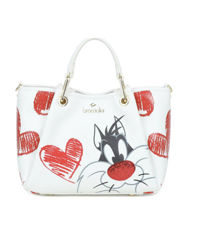 Borsa a mano/tracolla Braccialini Amy Looney tunes bianco BS26BR43 LT267