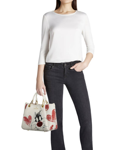 Borsa a mano/tracolla Braccialini Amy Looney tunes bianco BS26BR43 LT267