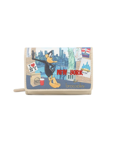 Portafoglio Braccialini Cartoline Looney tunes beige AS26BR01 LT260