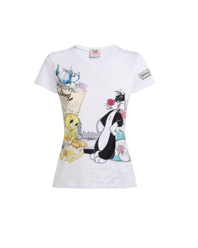 T-shirt donna Braccialini bianco ES26BR01 LTTOP24