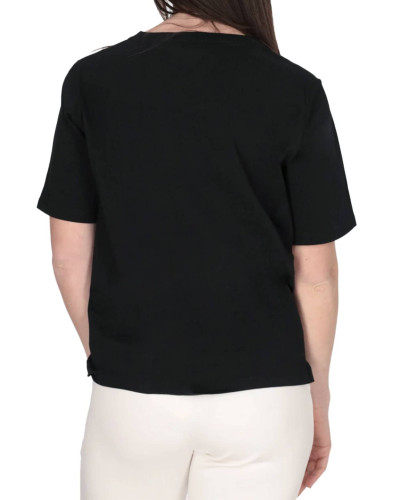T-shirt donna Liu Jo nero good morning ES26LJ38 TA6267 JS923 P9193