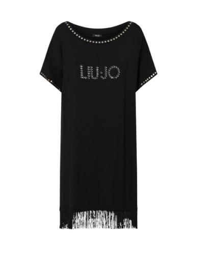 Abito corto donna Liu Jo con frange nero ES26LJ42 VA6031 JS360 22222
