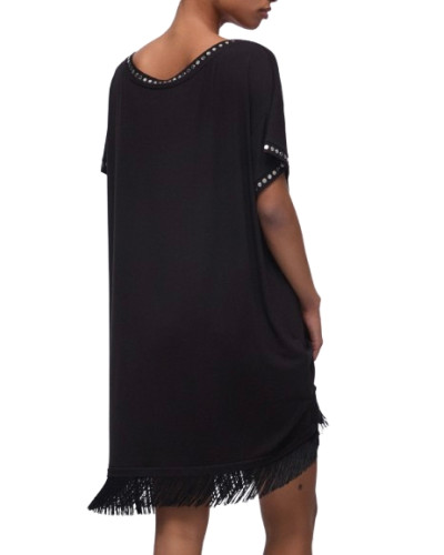 Abito corto donna Liu Jo con frange nero ES26LJ42 VA6031 JS360 22222