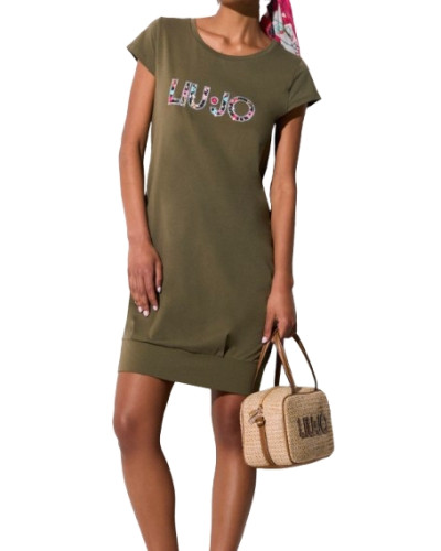 Abito donna corto Liu Jo in jersey sea turtle/flower ES26LJ57 VA6212 JS003 P9761