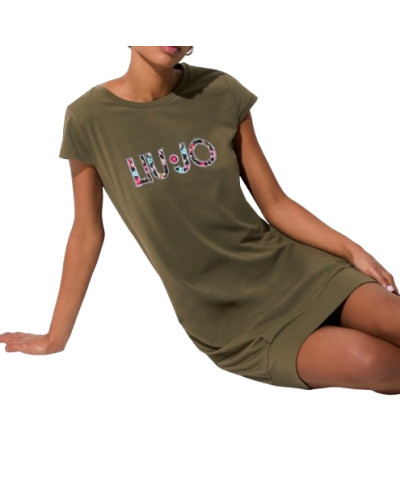 Abito donna corto Liu Jo in jersey sea turtle/flower ES26LJ57 VA6212 JS003 P9761