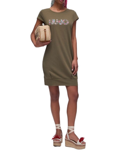 Abito donna corto Liu Jo in jersey sea turtle/flower ES26LJ57 VA6212 JS003 P9761