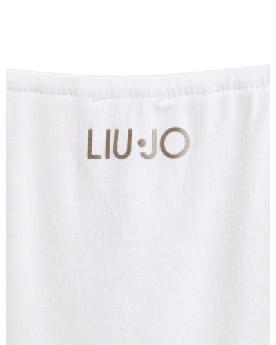 Top donna Liu Jo bianco con fiocchi animalier ES26LJ58 VA6114 JS360 S9740