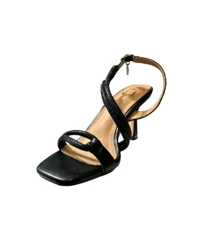 Scarpe donna Gold&gold sandalo tallone aperto tc 75 nero DS26GG47 GD459