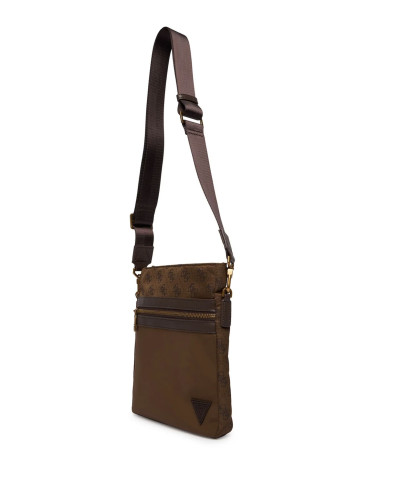 Borsa Guess tracolla uomo Berlin 4G logo coffee brown UBS26GU31 HMBENPP6123