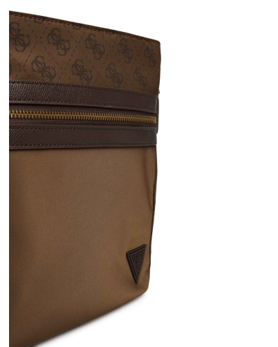 Borsa Guess tracolla uomo Berlin 4G logo coffee brown UBS26GU31 HMBENPP6123