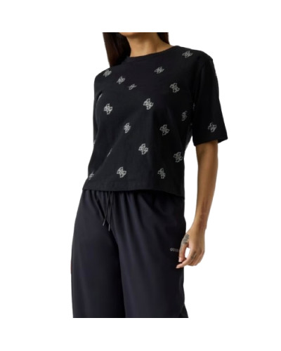 T-shirt donna Guess con strass logo 4G nero ES26GU70 V6GI18K2985 JBLK