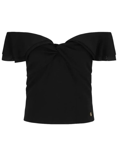 Top donna Guess smanicato Teodolina off black ES26GU82 W6GP23K3106