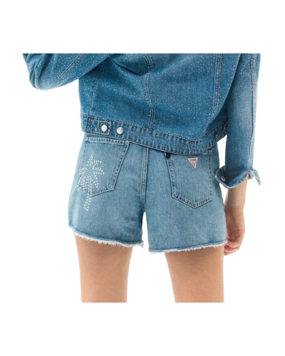 Shorts donna Guess denim con strass ES26GU73 W6GD74D0726