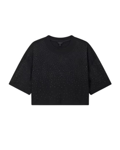 T-shirt donna Guess con strass blu ES26GU80 W6GI42K3582 JBLK