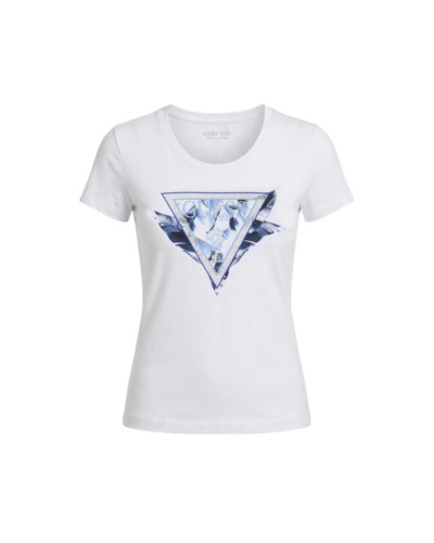 T-shirt donna Guess con logo strass bianco ES26GU77 W6GI11K3026 G011