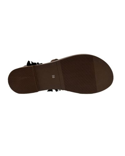 Scarpe donna sandalo Gold&gold con frange caffe DS26GG52 GD471