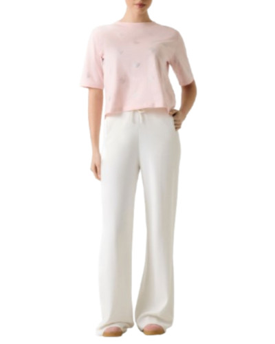 T-shirt donna Guess con strass logo 4G rosa ES26GU72 V6GI18K2985 G63M