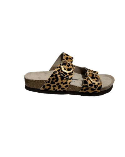 Sandalo donna Genuins Gelan leather stampa leopard DS26GN02 G106782