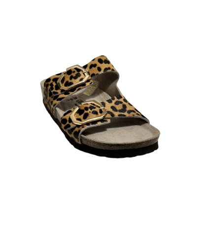 Sandalo donna Genuins Gelan leather stampa leopard DS26GN02 G106782
