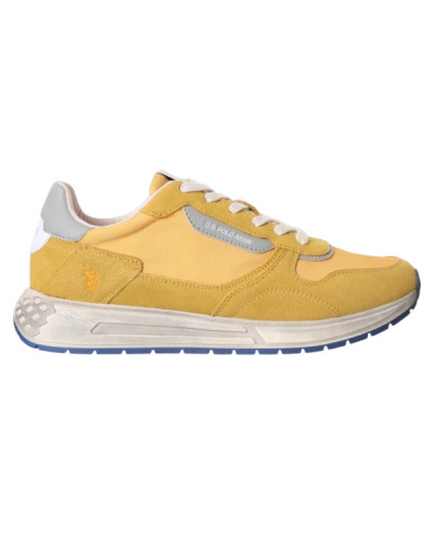 Scarpe U.S. Polo sneaker running Seneka004A in ecopelle scamosciata/tessuto/pelle yellow US26UP13