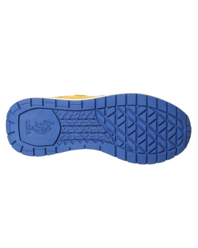 Scarpe U.S. Polo sneaker running Seneka004A in ecopelle scamosciata/tessuto/pelle yellow US26UP13