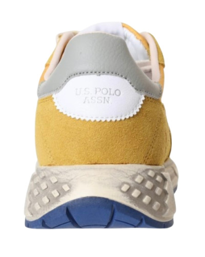 Scarpe U.S. Polo sneaker running Seneka004A in ecopelle scamosciata/tessuto/pelle yellow US26UP13